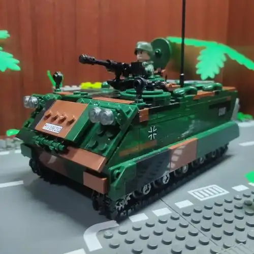 星堡积木2a6坦克装甲积木军事模型拼装益智儿童玩具6岁建构