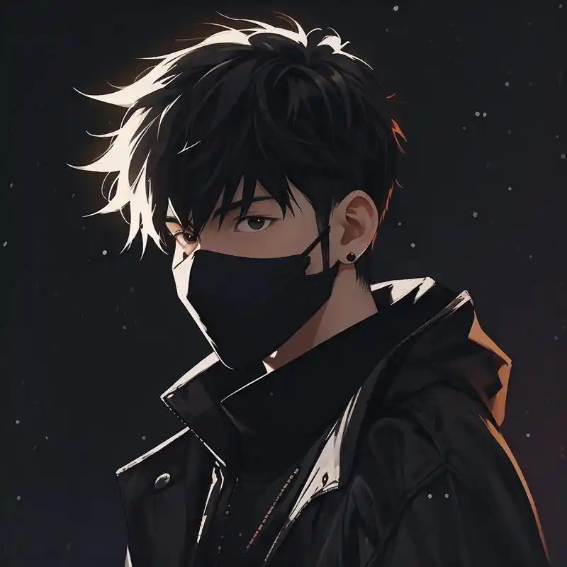 男生头像96| 黑暗系戴口罩01
