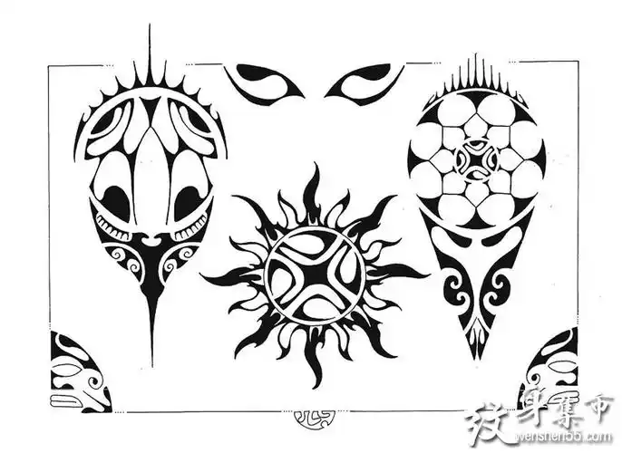 玛雅图腾纹身,玛雅图腾纹身手稿,玛雅图腾纹身手稿图案2