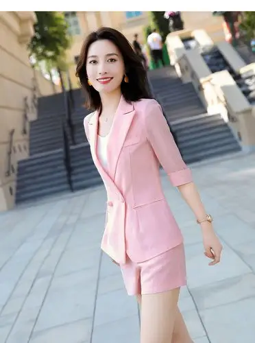 小西装短裤女套装气质休闲韩版薄款2020年春夏季时尚职业装女装小香风