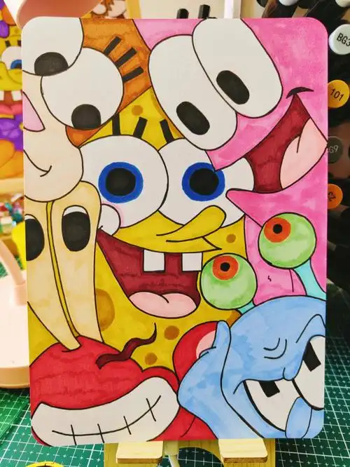 临摹简笔画  #马克笔手绘  #线稿  #简笔画  #简笔画教程  #可爱简