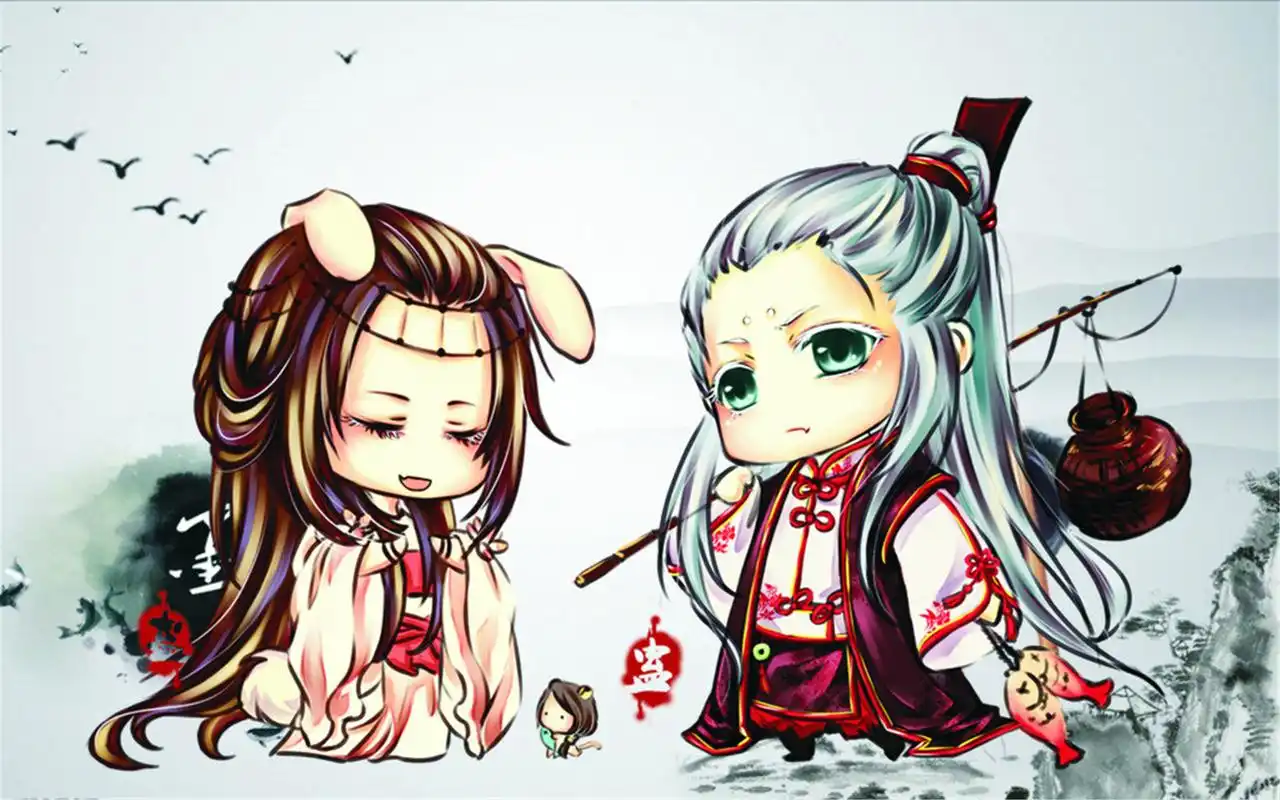 武侠游戏古剑奇谭超萌可爱q版人物桌面壁纸