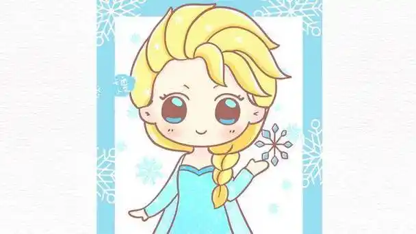 一步一步画艾莎公主,冰雪女王简笔画步骤图冰雪奇缘二艾莎简笔画艾莎