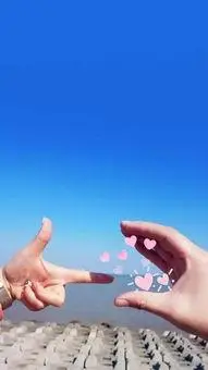 比心,网络流行词,网络流行手势,意思是指用手比一个心型,使用拇指和