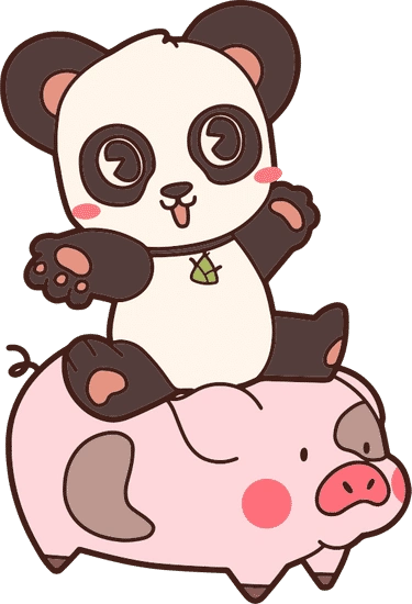 春节十二生肖漫画表情包熊猫