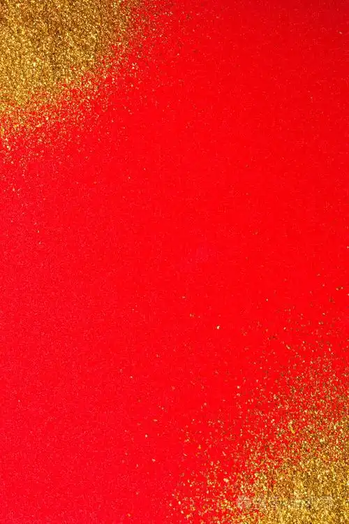 红色背景与金色闪光在角落里