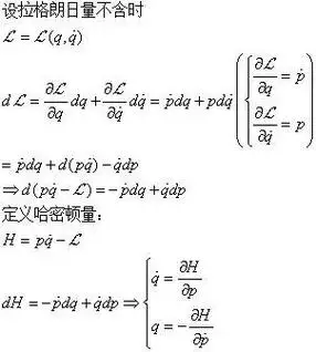 拉格朗日量哈密顿量及变分原理