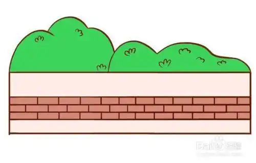 简笔画幼儿园院墙