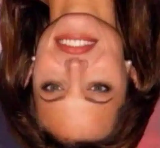 但当你把这张照片倒过来的时候你就会发现这张图片的吓人之处