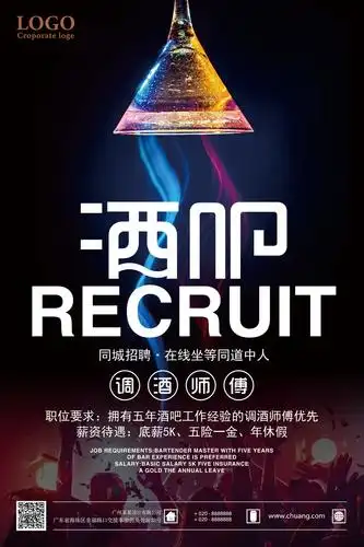 夜场招聘海报背景素材