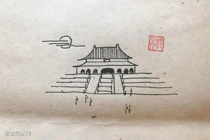 北京著名建筑简笔画图片 天安门 故宫-图5