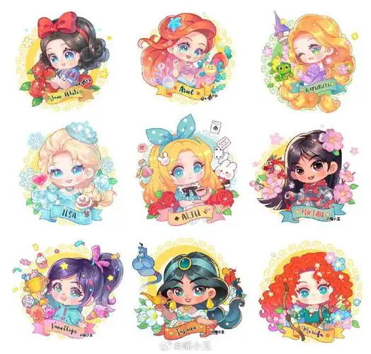 迪士尼公主头像系列