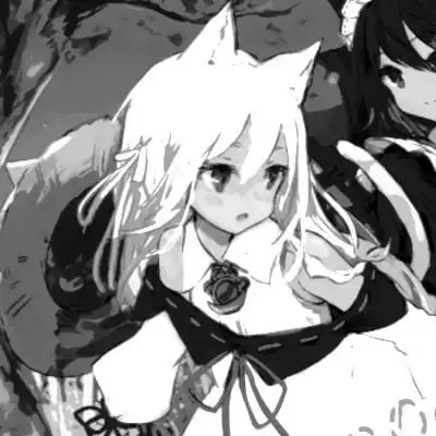 黑白动漫女闺蜜头像