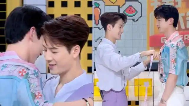 白敬亭王嘉尔综艺再合体!现场脱衣服互量胸围,憋气挺胸太拼了