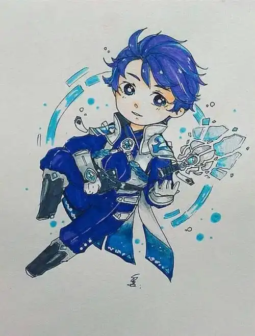 马克笔王者荣耀简笔画