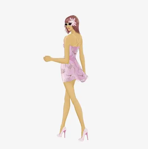 性感女生碎花超短裙_png素材免费下载_ 1000*1000像素(编号:19271823)