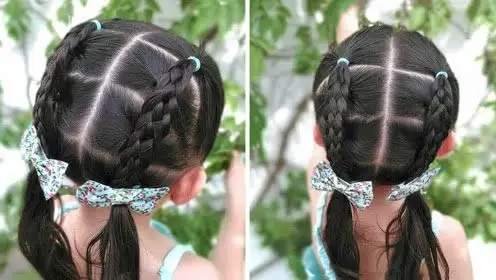 幼儿园扎头发简单好看 女童发型绑扎方法