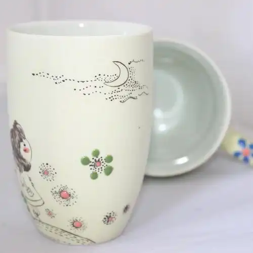 陶艺 手绘 陶瓷 艺术 陶饰 手工 水杯 景德镇杯子 创意礼品