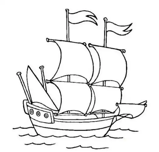 帆船儿童画 帆船儿童画图片