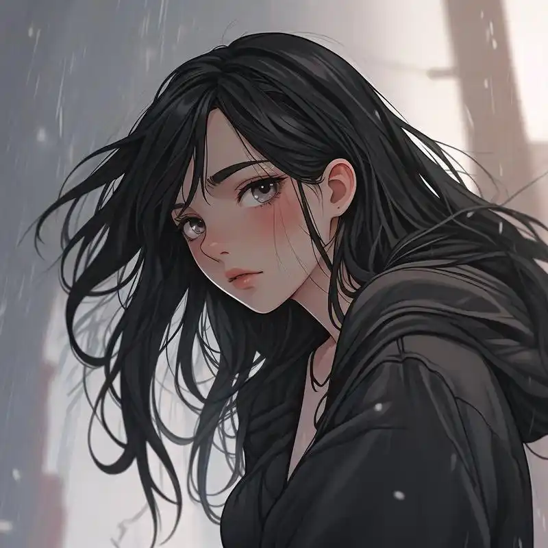 动漫风抑郁女生头像92 沉浸在动漫的世界,这些抑郁风格的女生头像