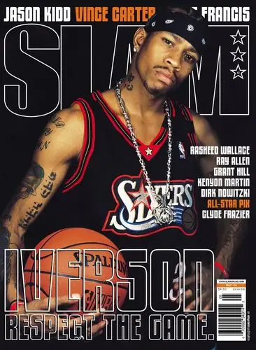 76人在他们的官方网站上晒出两张海报,主角都是艾弗森,一张是年轻时的