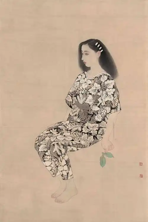 原创何家英笔下的少女处处透着淡雅的稚嫩之气又具有东方人的独特神韵