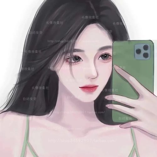 头像 女卡通 动漫 手绘 长发美女 高清头像  头像收集社 自动发货