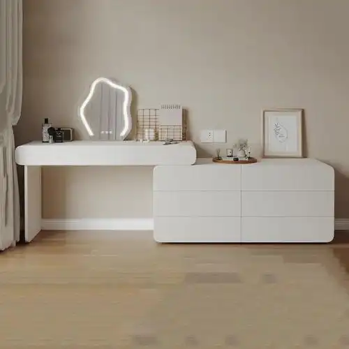 【65元券】2023新款法式轻奢梳妆台现代简约小户型卧室书桌化妆桌一体