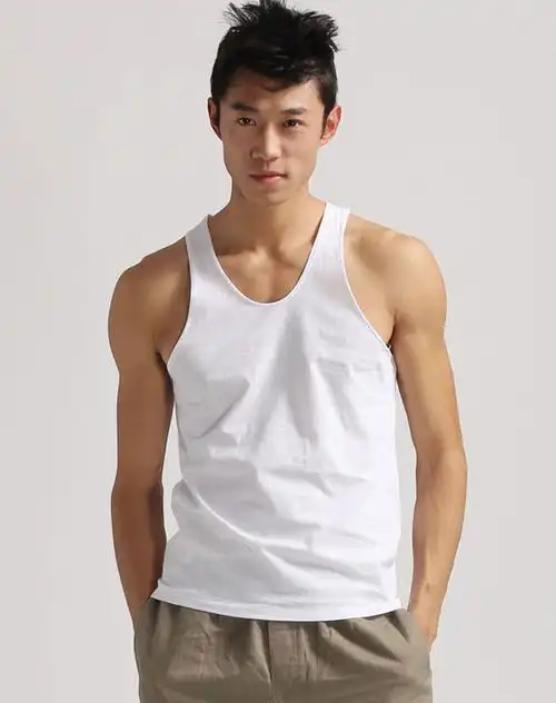 男士白色背心(2件装)