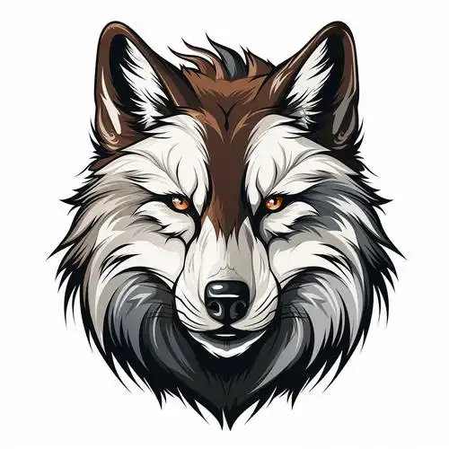 土博士 的想法: ai绘画三分天下122:狼头矢量标志 |  a class="hash