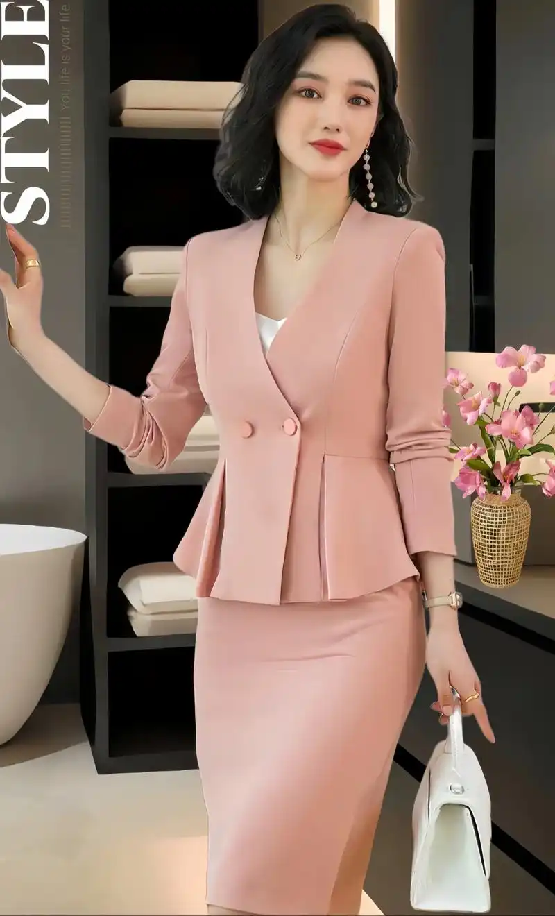 这款职业装女套装时尚气质高端职业套裙正