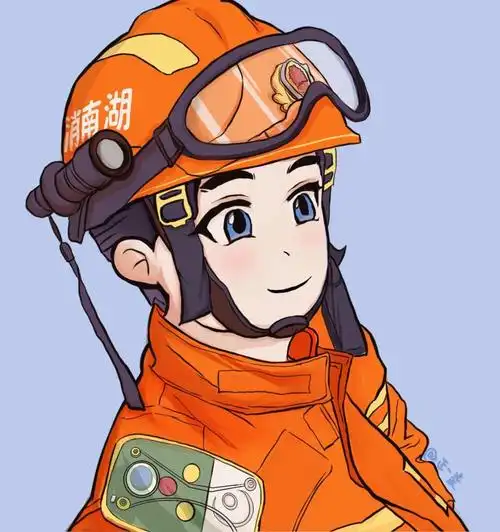 听说消防员是全能型哈哈哈哈#画画  #卡通头像  #手绘头像  #头像
