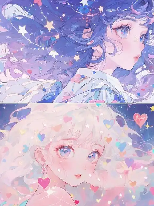 粉彩璀璨少女心 | 可爱女生壁纸/头像