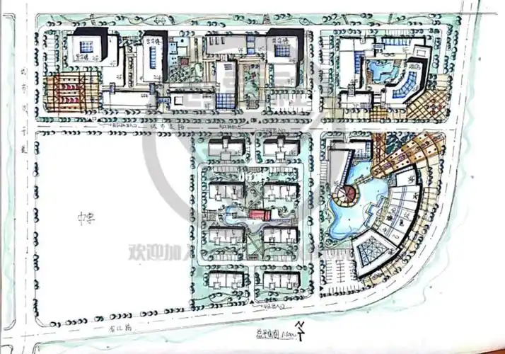 每日快题商业办公区规划设计含策划