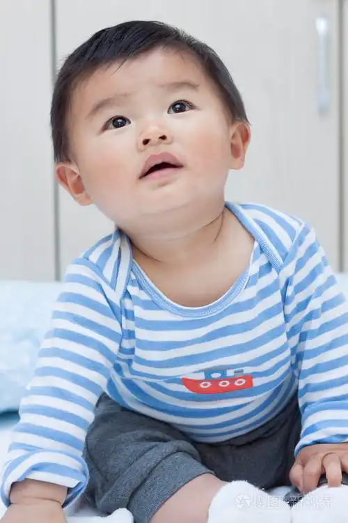 一个可爱的中国小男孩的特写镜头