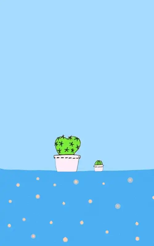 超可爱简约卡通手机壁纸图片