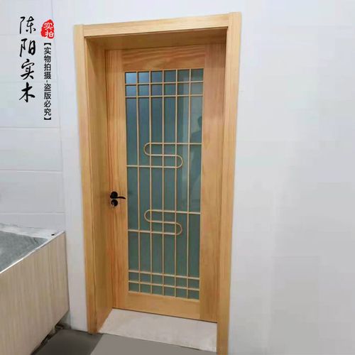 日式实木室内门平开门平推门格子门料理店民宿障子门原木门定制做