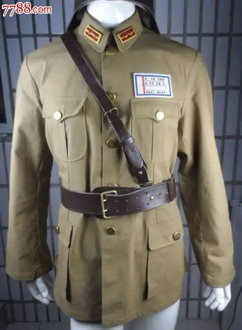 抗战国军土黄色军服