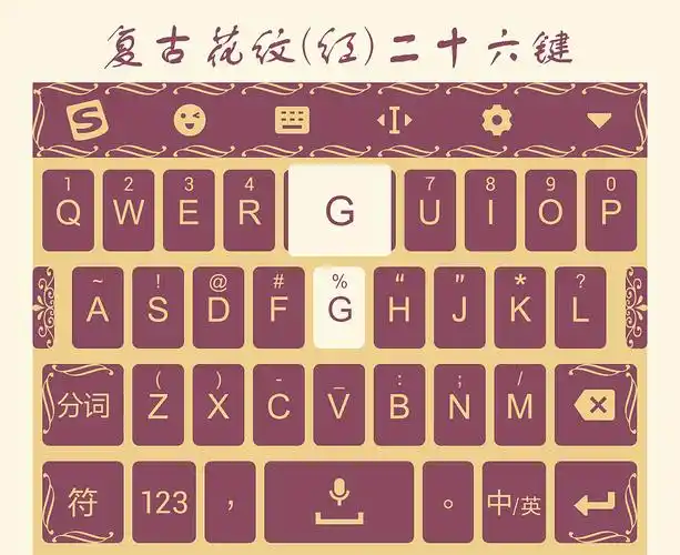 搜狗手机皮肤复古花纹