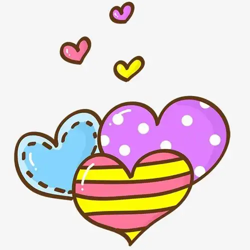 > 卡通心形图案