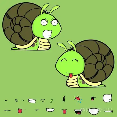 愤怒的小蜗牛卡通表情集
