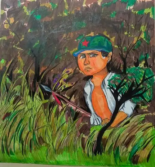 "喜迎二十大 庆祝建团百年 我心目中的英雄"儿童画作品