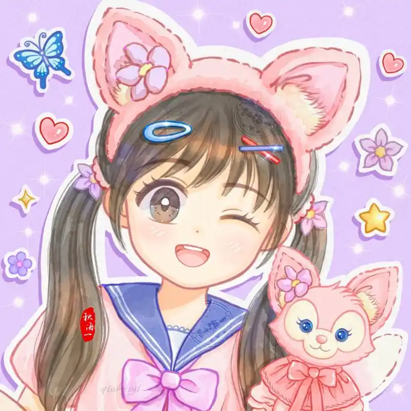 玲娜贝儿|女生头像|迪士尼 q版女生头像画好啦                  搬运