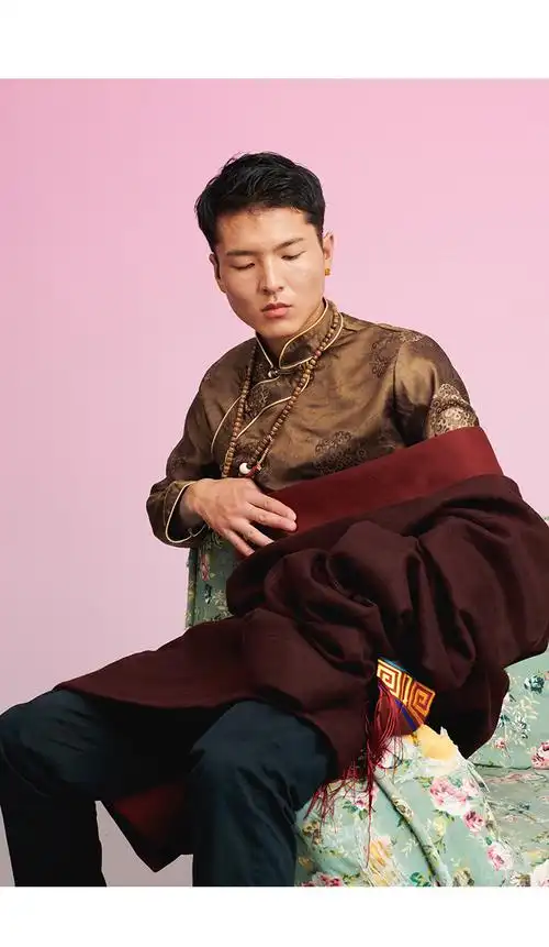 藏服装男藏式衬衣织锦缎藏服装男士休闲唐装中国风上衣