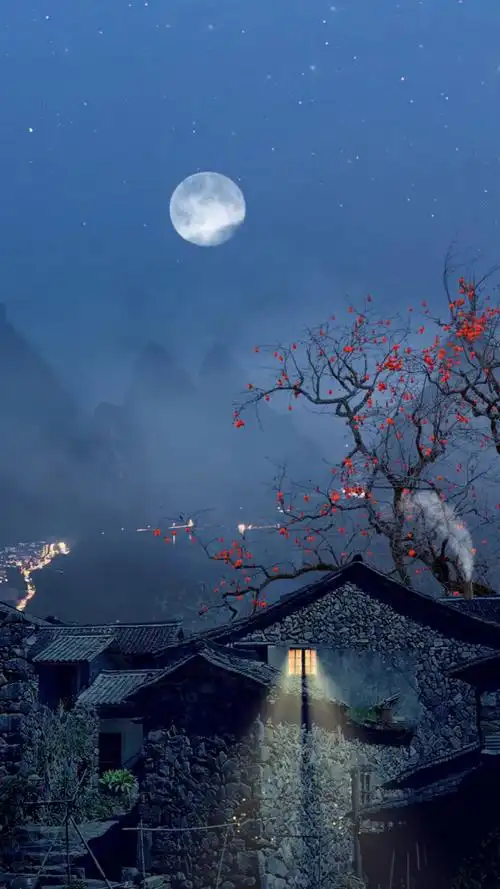 乡村生活#乡村的夜晚,静得出奇.不像城里这样嘈杂,一切都是那样熬静