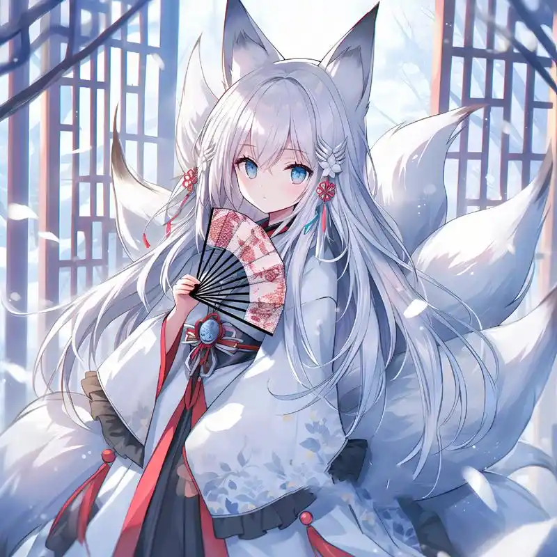 九尾狐女孩也太美了吧,爱爱爱!|女生头像