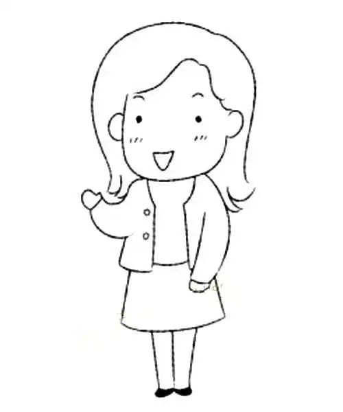 家庭人物的表现 妈妈,图片,简笔画-学笔画