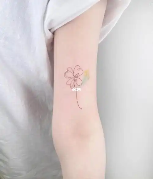 7361tattoo61四叶草纹身抽象纹身