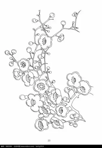 手绘梅花素材图片_手绘梅花素材图片下载 | long hairstyles