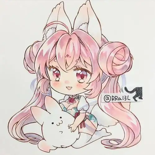 马克笔手绘丨超可爱q版小萝莉动漫手绘